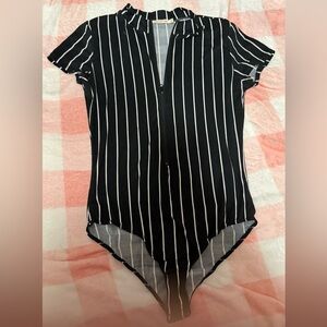 Pinstripe bodysuit